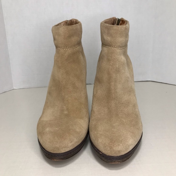 Tan Suede Heeled Ankle Boot - Adrian Antelope - Modern Vintage Size 39 (… - Picture 9 of 15